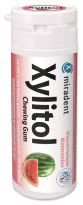 Жевательная резинка с ксилитом MIRADENT Xylitol Chewing Gum (Арбуз), 30г