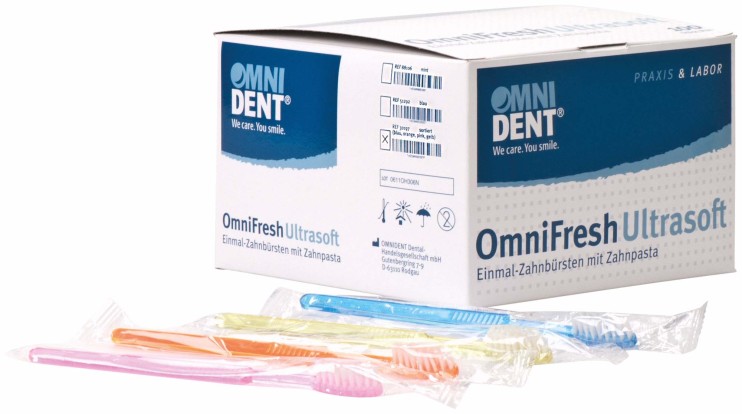 OMNIFRESH ultrasoft - зубная щетка с нанесенной зубной пастой (1шт), OmniDent / Германия