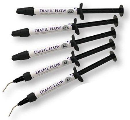 ДиаФил / DiaFil Flow (А3.5) - жидкотекучий светоотверждаемый композит (2г), DiaDent / Корея