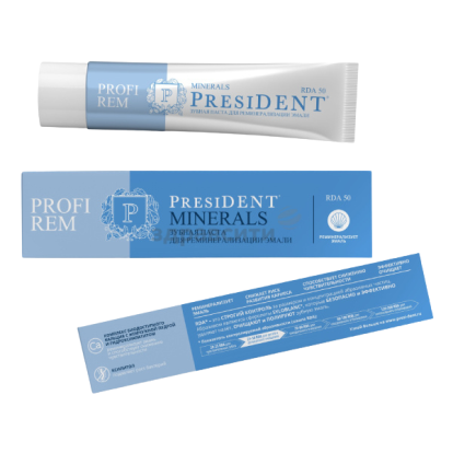Зубная паста  PRESIDENT PROFI  REM Minerals, 50мл