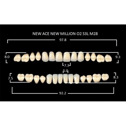 Зубы планка 28 шт MILLION NEW ACE O2/A3