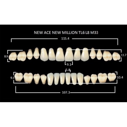 Зубы планка 28 шт MILLION NEW ACE TL6/A2