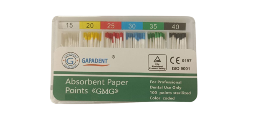 Бумажные штифты GMG 04 №15-40, (100шт), GAPADENT / Китай