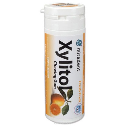 Жевательная резинка с ксилитом MIRADENT Xylitol Chewing Gum ( Свежие фрукты), 30г