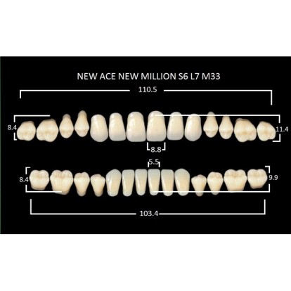 Зубы планка 28 шт MILLION NEW ACE S6/A3.5