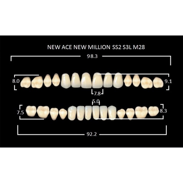 Зубы планка 28 шт MILLION NEW ACE SS2/A3