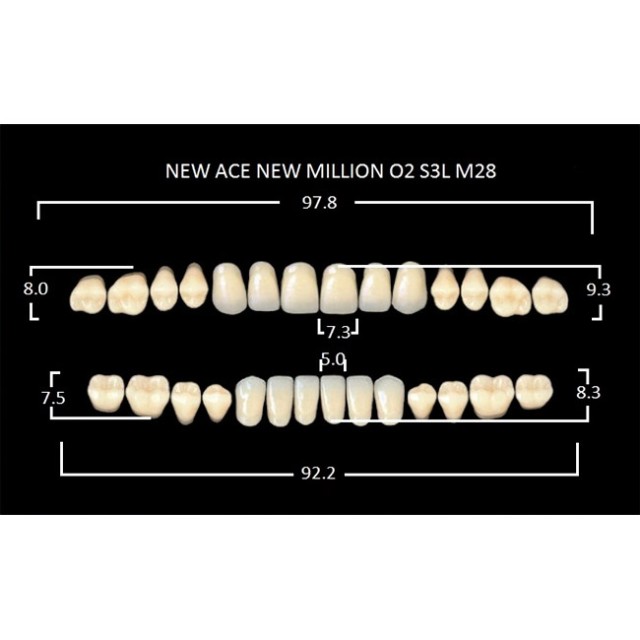 Зубы планка 28 шт MILLION NEW ACE O2/A1
